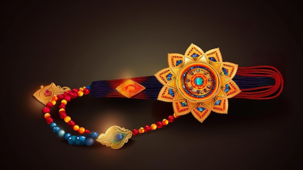 Happy Raksha bandhan com rakhi isolado Generative ai