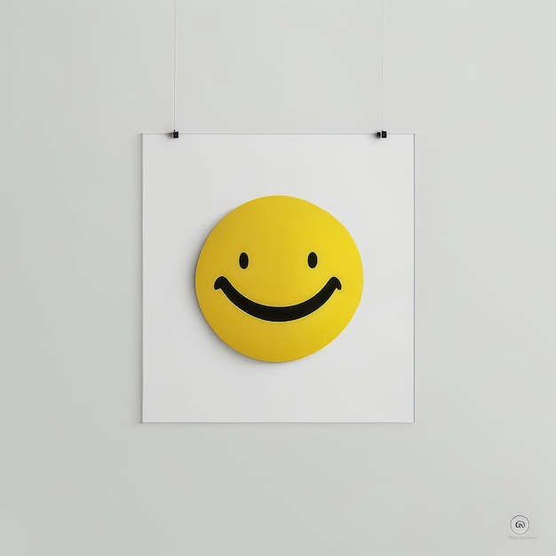 Happy smiley emoji amarillo IA generativa