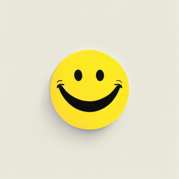 Foto happy smiley emoji amarillo ia generativa