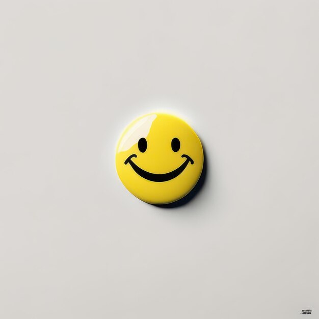 Happy smiley emoji amarillo IA generativa