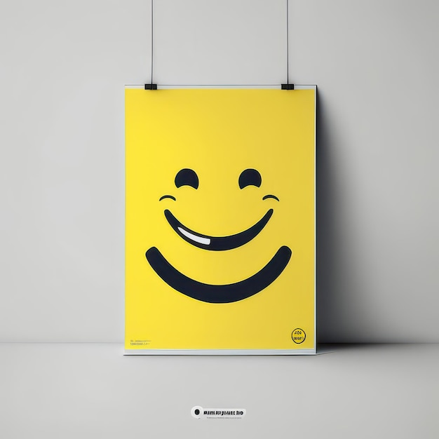 Foto happy smiley emoji amarillo ia generativa