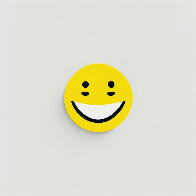 Happy smiley emoji amarillo IA generativa