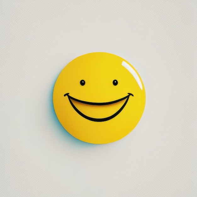 Foto happy smiley emoji amarillo ia generativa