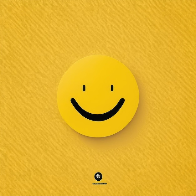 Happy smiley emoji amarillo IA generativa