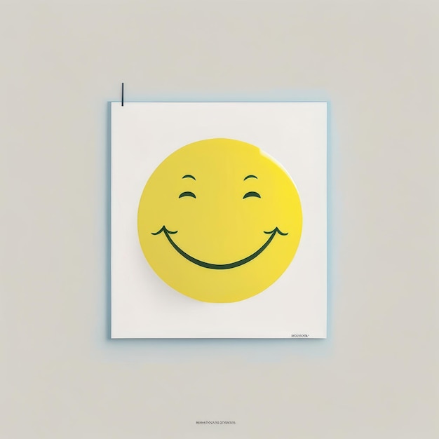 Foto happy smiley emoji amarillo ia generativa