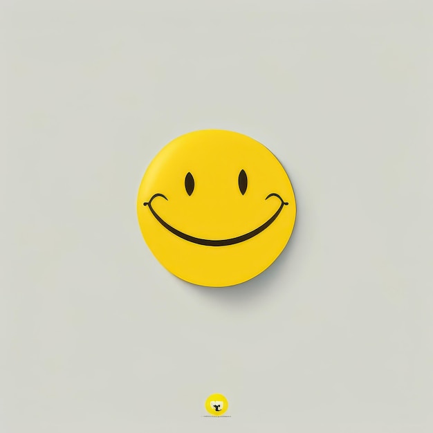 Happy smiley emoji amarillo IA generativa