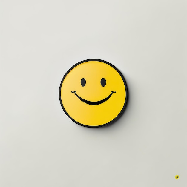 Happy smiley emoji amarillo IA generativa