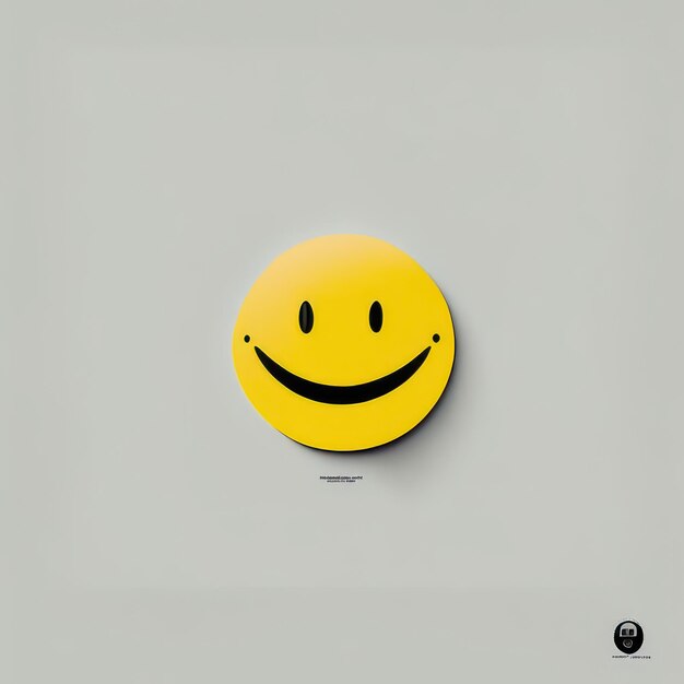 Happy smiley emoji amarillo IA generativa