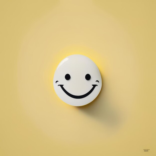 Foto happy smiley emoji gelb generative ki