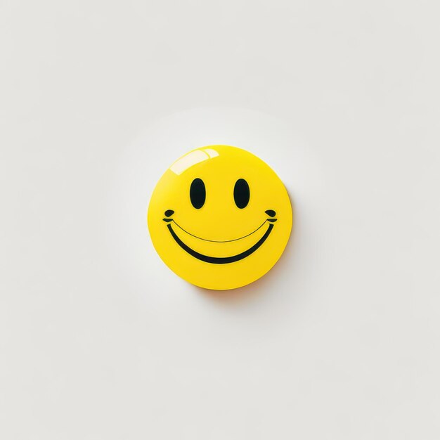 Foto happy smiley emoji gelb generative ki