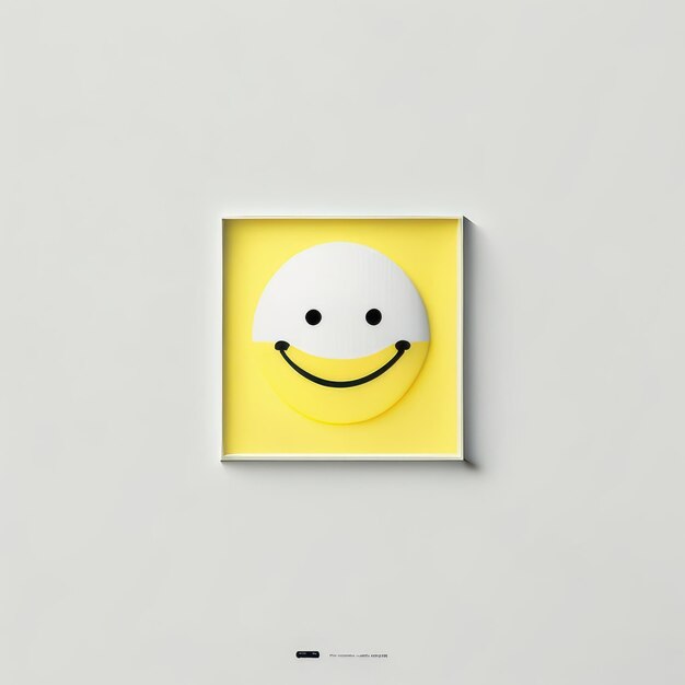 Foto happy smiley emoji gelb generative ki