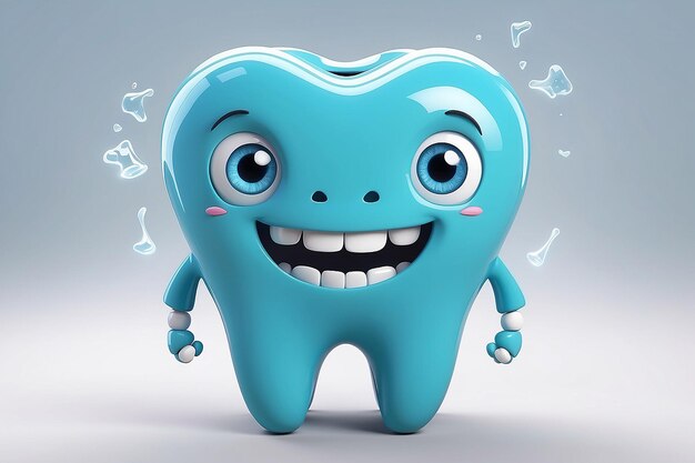 Foto happy tooth es un personaje de dibujos animados generativo.