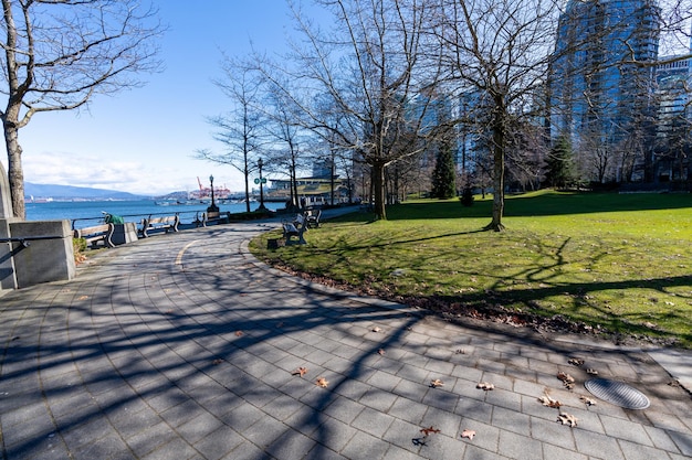 Harbour Green Park en la costa del puerto de Vancouver Vancouver BC Canadá