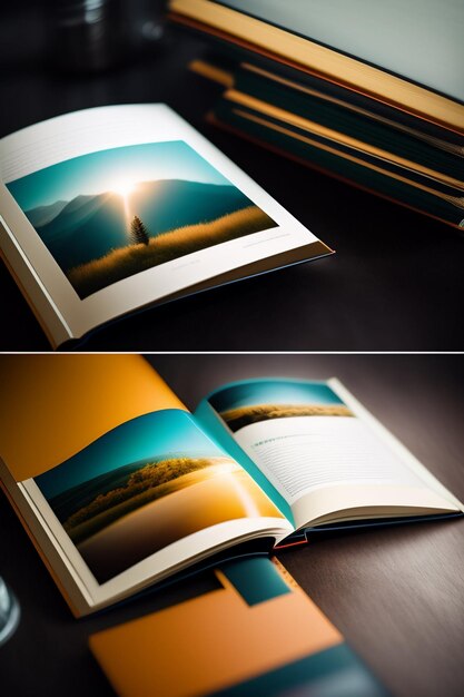 Hardcover-Buch-Mockup-Szene