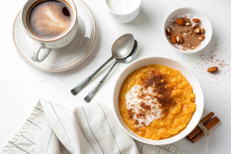Harina de avena con especias de calabaza