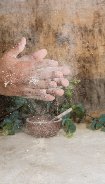 Foto harina de gluten con alto índice de proteínas.