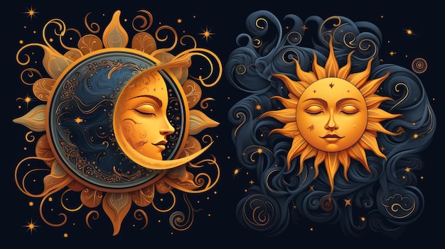 Harmonia Celestial Artístico Sol e Lua