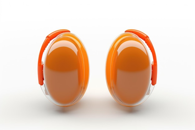 Harmonia Duo vibrantes fones de ouvido laranja em alinhamento perfeito