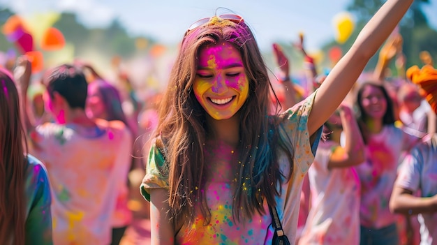 Harmonia em cores Uma tapeçaria cultural revelada nas celebrações de Holi