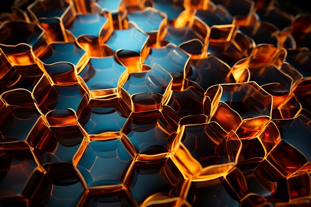 Harmonia hexagonal padrão de favo de mel hipnotizante