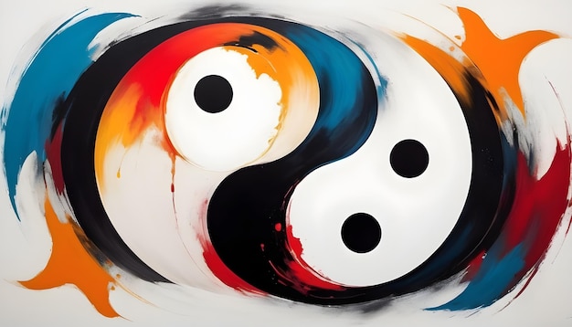 harmonische Fusion abstraktes Yin Yang entfesselt