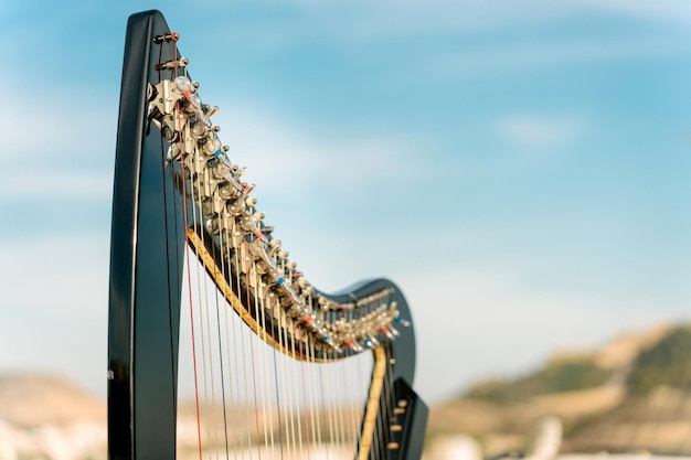 Harpa eletrônica Versão moderna da harpa tradicional