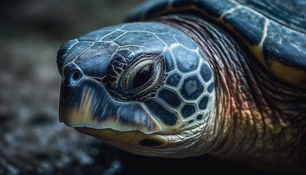 Harter alter Schildkrötenpanzer, ein lebender Organismus, der von KI erzeugt wurde