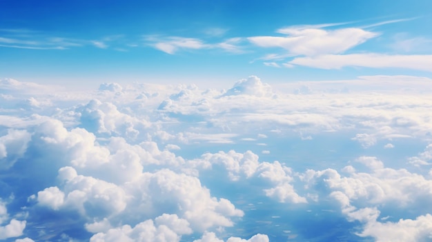 Hashmi78BlueSkyWithCloudsFromAbove (Blauer Himmel mit Wolken von oben)