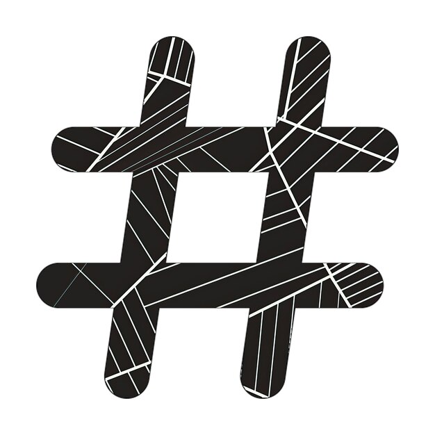 Hastag-Symbol Foto mit abstrakter Textur dunkel modern