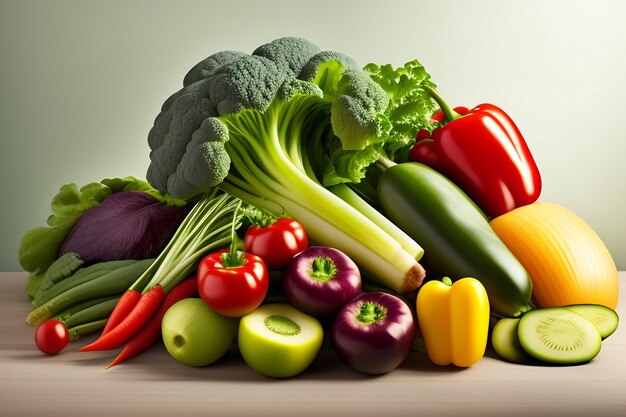 Haufen Gemüse Hintergrund