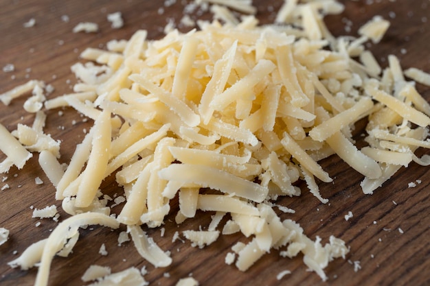 Haufen geriebener Parmesan