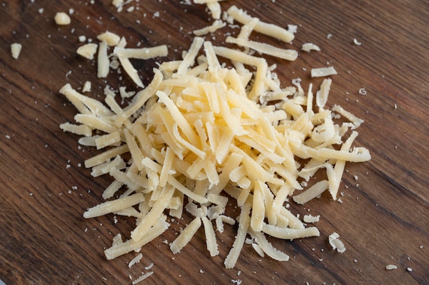 Haufen geriebener Parmesan