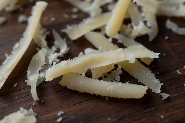 Foto haufen geriebener parmesan