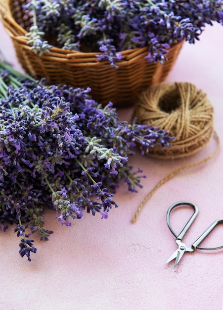 Foto haufen lavendel