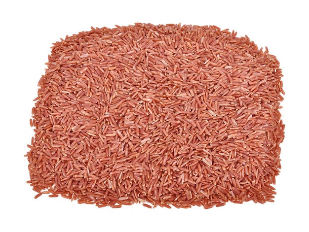 Haufen roter Reis isoliert