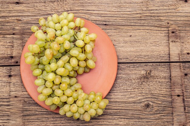 Haufen süßgrüner kernloser Trauben der Sorte "Kishmish"