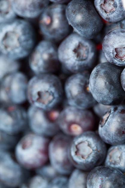 Haufen von Blaubeeren