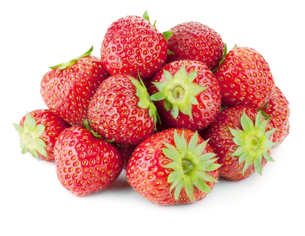 Haufen von Erdbeerfrüchten