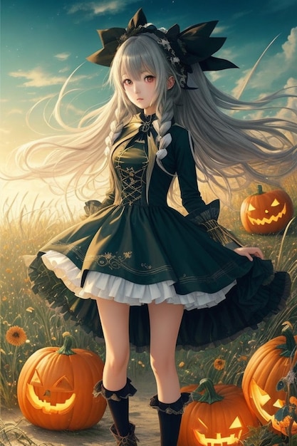 Haunted Seashore Coreano Anime Girl Wizard's Halloween Beach Adventure