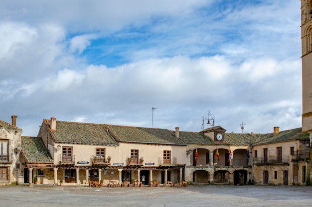 Hauptplatz von Pedraza Provinz Segovia Spanien