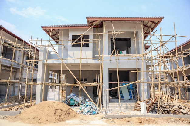 Haus im Bau auf der Baustelle