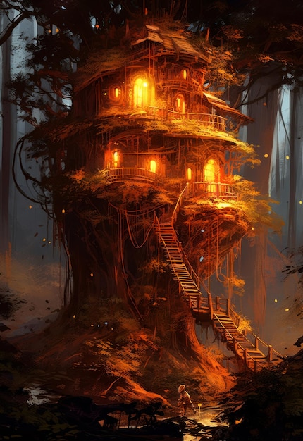 Haus im Wald von Person