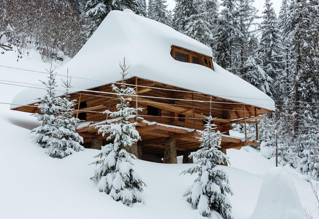 Haus im Winterwald