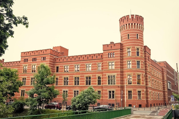 Haus mit Rundturm in Breslau Polen