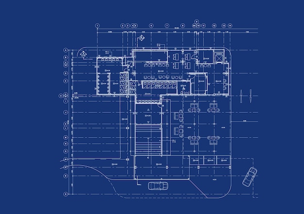 Foto hausarchitekturprojektskizze 3d-darstellung