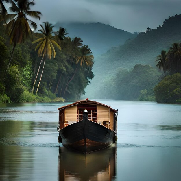 Foto hausboot in den backwaters von kerala