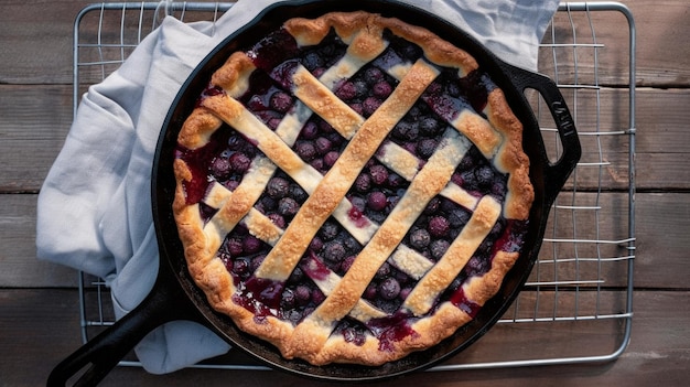 Foto hausgemachte blaubeer-torte für den tag