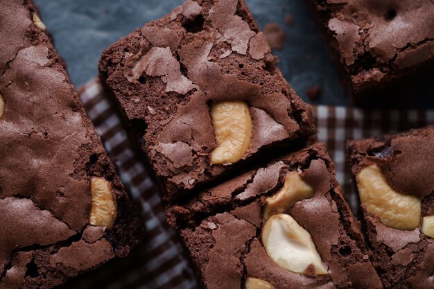 Hausgemachte Brownies Erdnuss