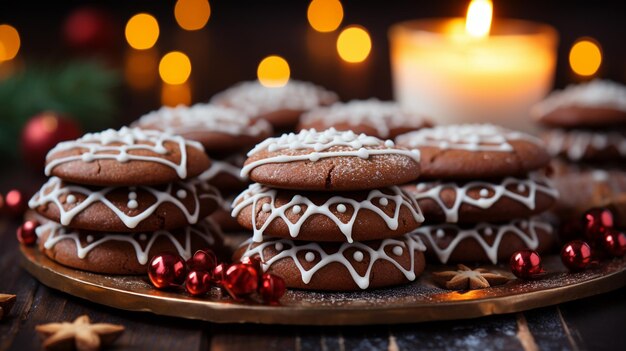 Foto hausgemachte erdbeeren und bäckerei, die lebkuchen in form herstellen