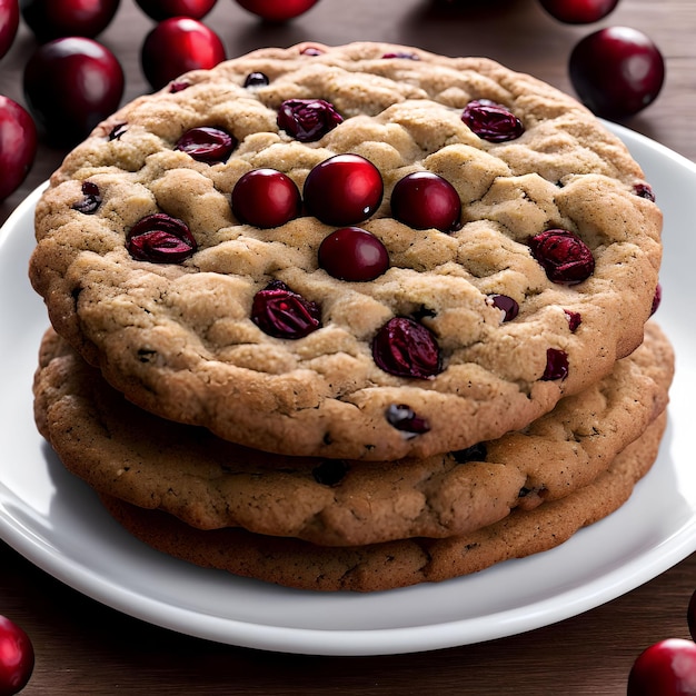 Hausgemachte köstliche Cranberry Cookie generative Kunst von AI